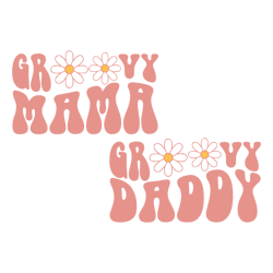 Groovy Mama png svg, Groovy Daddy svg png, Groovy Mama shirt, Matching Daddy and me shirt, Hippie png, Hippie, Flower po