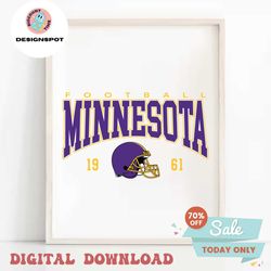 Vintage Minnesota Vikings Football 1961 Svg Digital Download