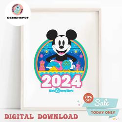 Mickey Mouse Walt Disney World 2024 PNG