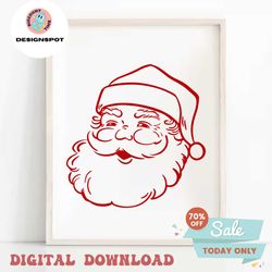 Vintage Santa svg, Old School Father Christmas, Santa Claus Svg, Instant download, digital download, Santa png, cricut