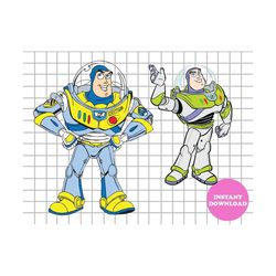 buzz lightyear svg layered item, buzzlightyear clipart, cricut, digital vector cut file , svg, png, dxf, eps files