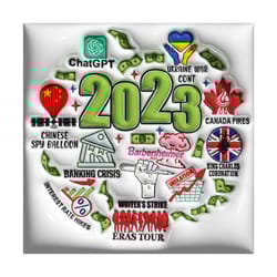 3d 2023 annual event christmas inflated ornament png, funny christmas tree hanging ornament puffy file,puff ornament sublimation