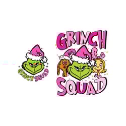 retro pink grinc squad png, retro christmas png, christmas png, merry christmas png, christmas vibes png