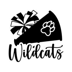 megaphone wildcat svg, cheer svg, cheerleader megaphone svg, wildcat svg, tshirts, printable file, cricut svg files