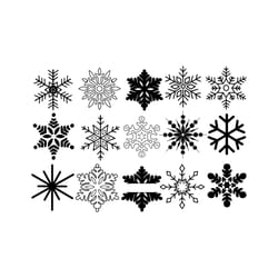 snowflake svg bundle | snowflake clipart | christmas snowflake svg | winter svg | split snowflake monogram svg | snowfla