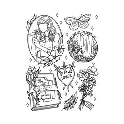 taylor swift sketch swiftie albums svg , taylor swift svg, eras tour svg, cutting digital file