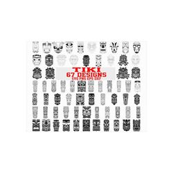 tiki svg/ tiki head svg/ tribal svg/ luau svg/ totem/ tiki mask/ hawaiian/ silhouette/ clipart/ eps/ png/ dxf/ cut file/