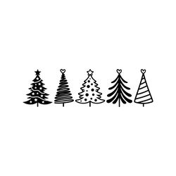christmas tree svg, hand drawn tree svg, christmas tree cut files, cricut, silhouette, png, svg, eps, dxf
