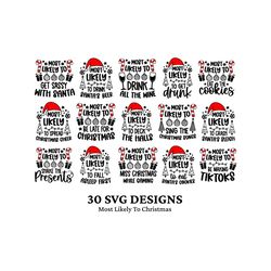 most likely to christmas svg bundle | funny christmas svg | christmas shirt svg