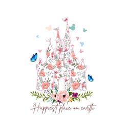 magical castle floral happiest place on earth png