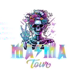 mama tour funny skeleton png instant download