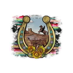 horseshoe cowboy western png instant download