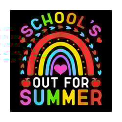 schools out for summer rainbow png