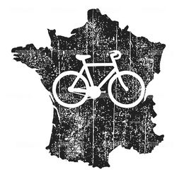 tour de france weathered bike silhouette svg