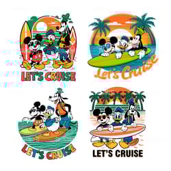 disney lets cruise mickey donald goofy svg png bundle