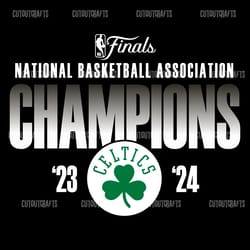retro boston celtics 2024 nba champions svg