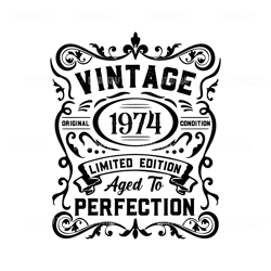 49th birthday svg png vintage 1974 svg digital download files