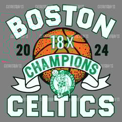 boston celtics 18x champions 2024 nba svg