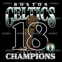 boston celtics 18 times nba champions png