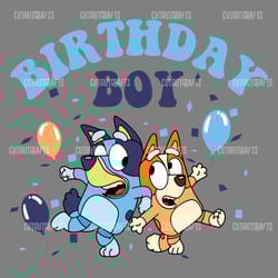 cute birthday boy bluey bingo svg digital download files
