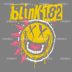 retro punk smiley face blink 182 svg digital download files