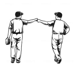 baseball player fistbump svg digital download files