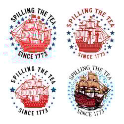 spilling the tea since 1773 freedom ship independence day svg