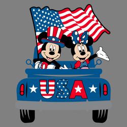 mickey minnie usa happy 4th of july svg digital download files