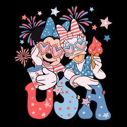 vintage usa minnie daisy happy 4th of july png
