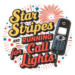 stars stripes and running for call lights svg