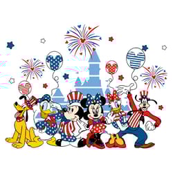 magic kingdom 4th of july disney friends png