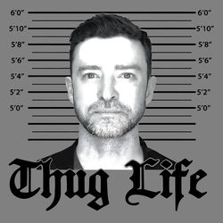 thug life justin timberlake mugshot png digital download files