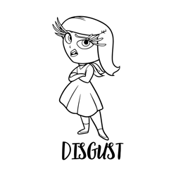 disgust inside out svg clip art files, inside out head, disneyland ears, digital, download, tshirt, cut file, svg, iron