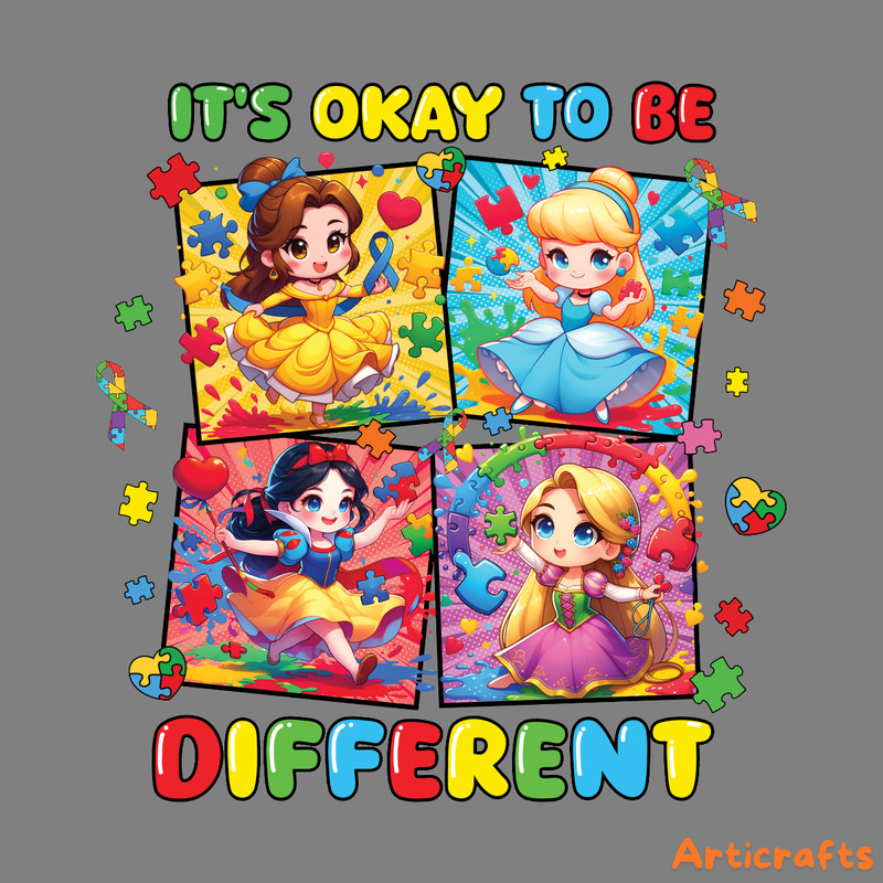 Princess-Cartoon-Its-Okay-To-Be-Different-PNG-P2304241032.png