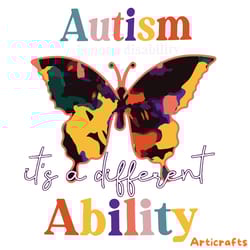 butterfly autism is not a disability svg