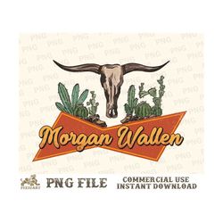 morgan wallen png, western bull skull png, western sublimation, country music png, western png, country png, retro weste