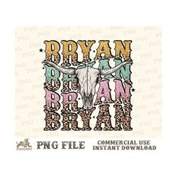 bryan png, bryan bull skull png, western sublimation designs, country music png, country png, luke png, western png, leo