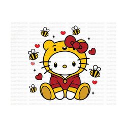 Kawaii Kitty Valentine's Day PNG, Valentine's Day Png, Happy Valentine Png, Kawaii Kitty Png, Valentine Cute Bear Png, C
