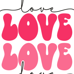 love love love love png, valentine's day png, love png, valentine's day t-shirt design, retro valentine's day png