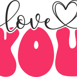 love you png, valentine's day png, love png, valentine's day t-shirt design, retro valentine's day png