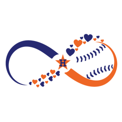 Houston Astros Baseball Hearts Infinity Svg, MLB Svg, Baseball Svg, Sport Svg, Instant Download