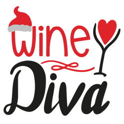 wine diva svg, christmas wine svg, wine glass heart svg, merry christmas svg, holidays svg, digital download
