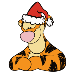 tigger christmas svg, tigger santa hat svg, disney christmas svg, winnie the pooh christmas svg, digital download