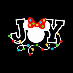 minnie mouse joy christmas svg, christmas lights svg, minnie mouse head svg, disney christmas svg, digital download