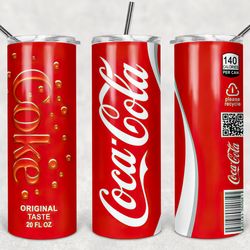 coca cola tumbler png, coca cola 20oz & 30oz skinny sublimation designs png, drinks tumbler png