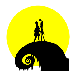 jack and sally shiloutte, nightmare before christmas svg, halloween nightmare svg, nightmare svg, digital download