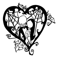 heart jack and sally svg, nightmare before christmas svg, halloween nightmare svg, nightmare svg, digital download