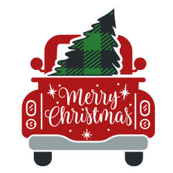 truck merry christmas svg, buffalo plaid christmas svg, christmas svg, buffalo plaid svg, christmas logo, cut file