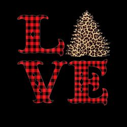 love christmas tree png, buffalo plaid christmas png, buffalo plaid png, christmas png, digital download