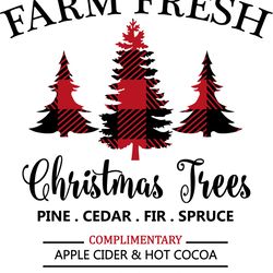 farm fresh christmas trees svg, buffalo plaid christmas svg, christmas svg, buffalo plaid logo svg, christmas logo